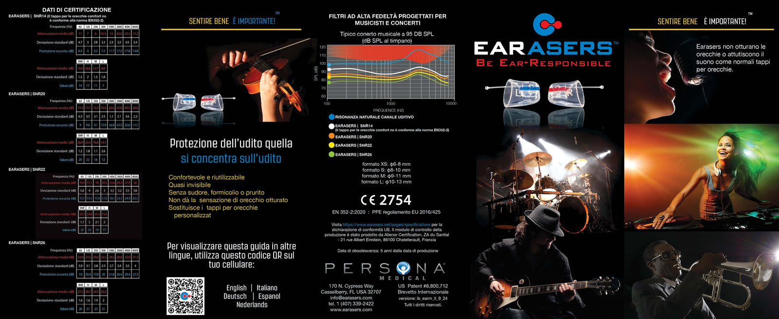 Earasers instruction book pg1 Italian